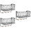 3Pièces Porte- Mural Noir Rangement Polyvalent 8