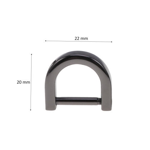 8Pcs Grey Durable Semi-Circular D Ring Buckles for Bags Backpack DIY 1