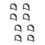 8Pcs Grey Durable Semi-Circular D Ring Buckles for Bags Backpack DIY 8