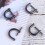 8Pcs Grey Durable Semi-Circular D Ring Buckles for Bags Backpack DIY 10