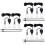 12Pcs Adjustable Ratchet Rope Hanger for Grow Light Black Strong 6