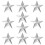 60Pcs Durable Silver Wrought Iron Five-Pointed Star DIY Stamping Mold 2
