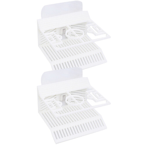 4Pcs Kitchen Sink Sponge Holder White Plastic Drain Rack Organizer 2