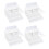4Pcs Kitchen Sink Sponge Holder White Plastic Drain Rack Organizer 6