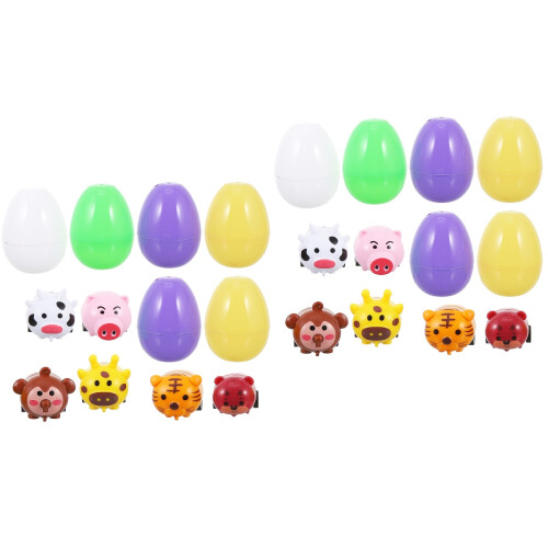 2Sets Assorted Color Easter Cartoon Car Egg Toy Decorative Gift Boxes 2
