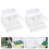 4Pcs Kitchen Sink Sponge Holder White Plastic Drain Rack Organizer 10