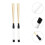 5Pairs Wood Handle Drum Brushes White Drumstick Set for Beginners 7