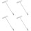 4Pcs Manhole Lid Puller Hooks Stainless Steel T Handle Heavy Duty Tool 8