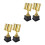 4Pcs Gold Book Shaped Trophy Plastic Reading Prize for Student Awards 6