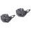2Pièces Turban Catering Noir En Toile Robuste Ajustable 3