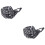 2Pièces Turban Catering Noir En Toile Robuste Ajustable 5