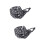 2Pièces Turban Catering Noir En Toile Robuste Ajustable 6