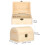 4Pcs Khaki Wooden Candy Storage Boxes with Rounded Corners and Buckle 2