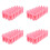 2Pcs Pink Rectangular Planter Pot with Fence Design for Organizing 4