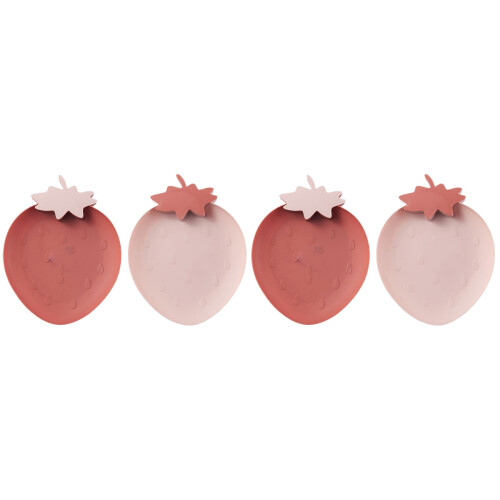 4Pcs Assorted Color Candy Plates Plastic Snack Dish for Home Use 2