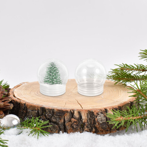 30Pcs Round Clear Plastic Water Globes for DIY Snow Globe Making 2