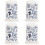 4Pcs Blue Porcelain Toothpick Holder for Hamster Creative Storage Box 6