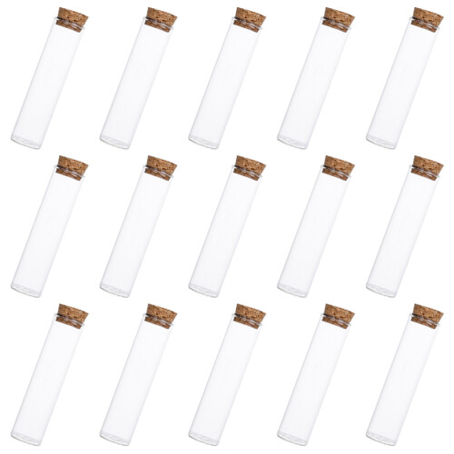 30Pcs Multi-Color Glass Bottles with Cork Display and Storage 1