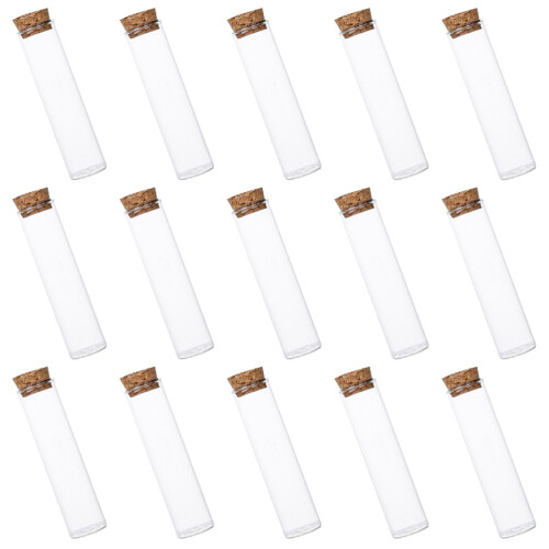 30Pcs Multi-Color Glass Bottles with Cork Display and Storage 2
