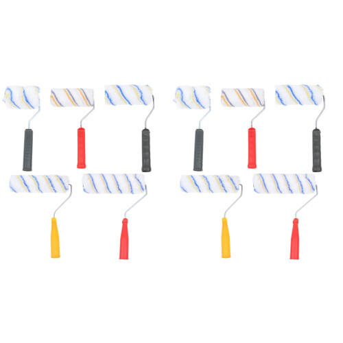 10Pcs White Painting Roller Brushes for DIY and Craft Art Projects 2