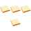 4Pcs Vivid Simulation Bread Decor PU Material Fake Toast Kitchen Props 5
