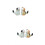 2Pièces Support Baguettes Céramique Chat Plutus Facile 6