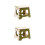 2Pcs Portable Green Folding Stool Foldable Step Stool for Travel Use 8