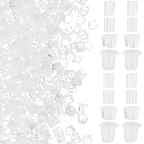 4000Pièces Stops Boucles D'oreilles Blancs Silicone Usage 1