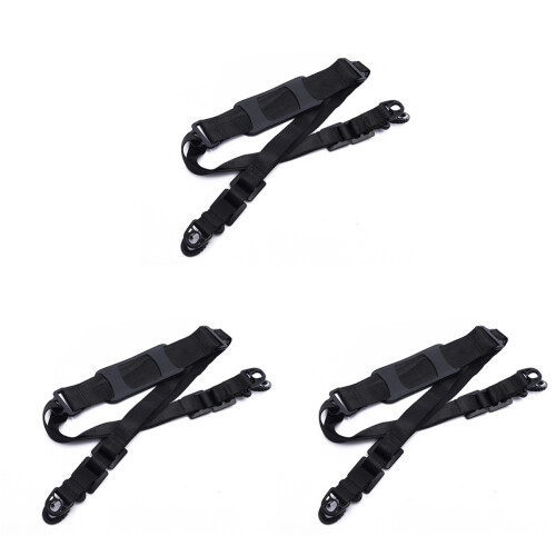 3Pcs Strong Nylon Carrying Straps Black with Ergonomic Shoulder Pad 2