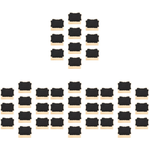 40Ensembles Ardoises Miniatures Pied Bois Multicolores Décoratives 2