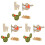 3Ensembles Broches Cartoon Colorées En Pour Accrocheuses 3