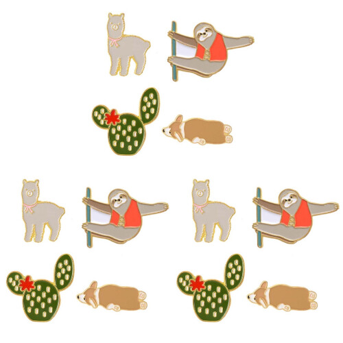 3Ensembles Broches Cartoon Colorées En Pour Accrocheuses 2
