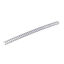 100 pièces de dosquettes de reliure en fil à double boucle noires, 6,4 mm, 34 dents