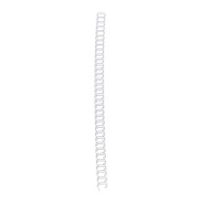 Dos de reliure à double boucle en fil de 6,4 mm, 34 dents, pour 20 pages, blanc