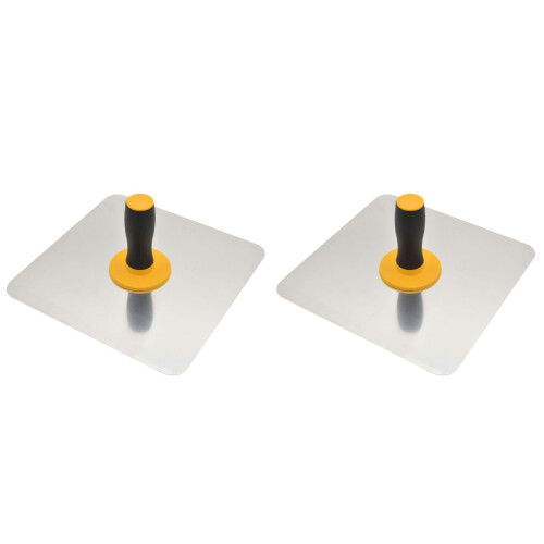 2Pcs Silver Concrete Level Tool Hand Trowel for Plaster and Stucco 2