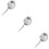 3Pcs Stainless Steel Juice Filter Spoon Silver for Cooking 6