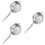 3Pcs Stainless Steel Juice Filter Spoon Silver for Cooking 8