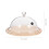 2Pcs Transparent Plastic Dome for Cake Food Display with Wood Base 8