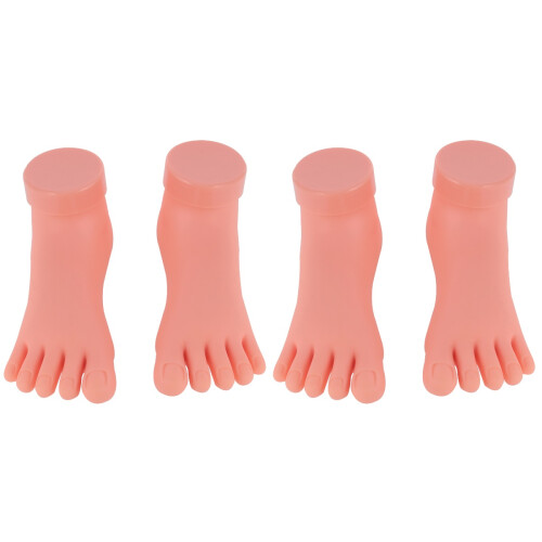 4Pcs Manicure Nail Art Practice Foot Model Beige Lightweight Durable 2