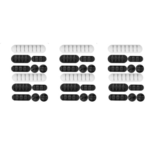 36Pcs Cable Organizer Clips with Strong Adhesive for Cable Management 2