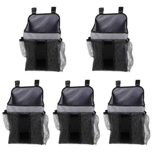 5Pcs Multipurpose Grey Diaper Organizer Bag for Storage 1