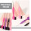 3Sets Sturdy Pink Eyebrow Comb Brush Double-Headed Hair Edge Tool 11