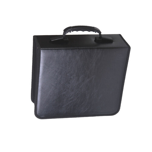 2Pcs Black Car Dvd Box Large Capacity 240 Cds Durable Storage Zipper 1