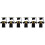 6Pièces Ensemble Robe De Graduation Noir Gland Et 2