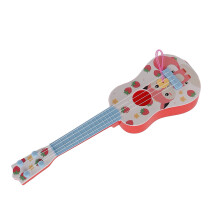 Simulator Ukulele Spielzeug Pink, 4 verstellbare Saiten, tragbar 12,5x4,5x41cm