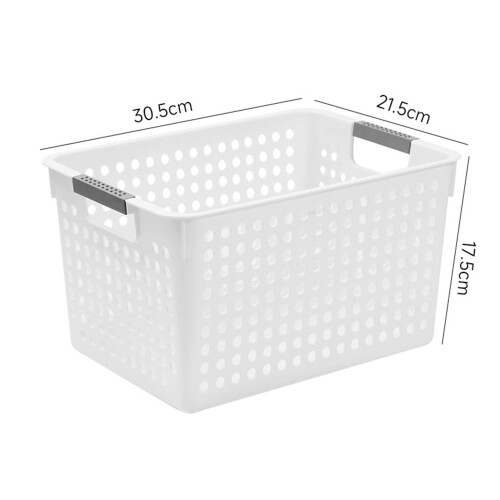 Plastic Storage Bin with Handle 30.5x21.5x17.5 cm 1