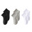3 Pairs Cotton Socks Size 20-24 Black White Gray 2
