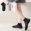 3 Pairs Cotton Socks Size 20-24 Black White Gray 3