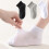 3 Pairs Cotton Socks Size 20-24 Black White Gray 6