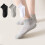 3 Pairs Cotton Socks Size 20-24 Black White Gray 5